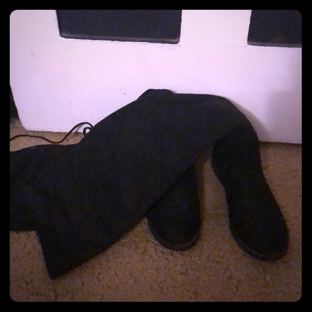 Over the knee soft black boots